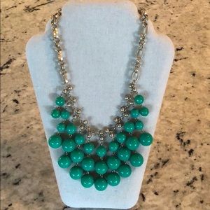 Stella & Dot green beaded necklace